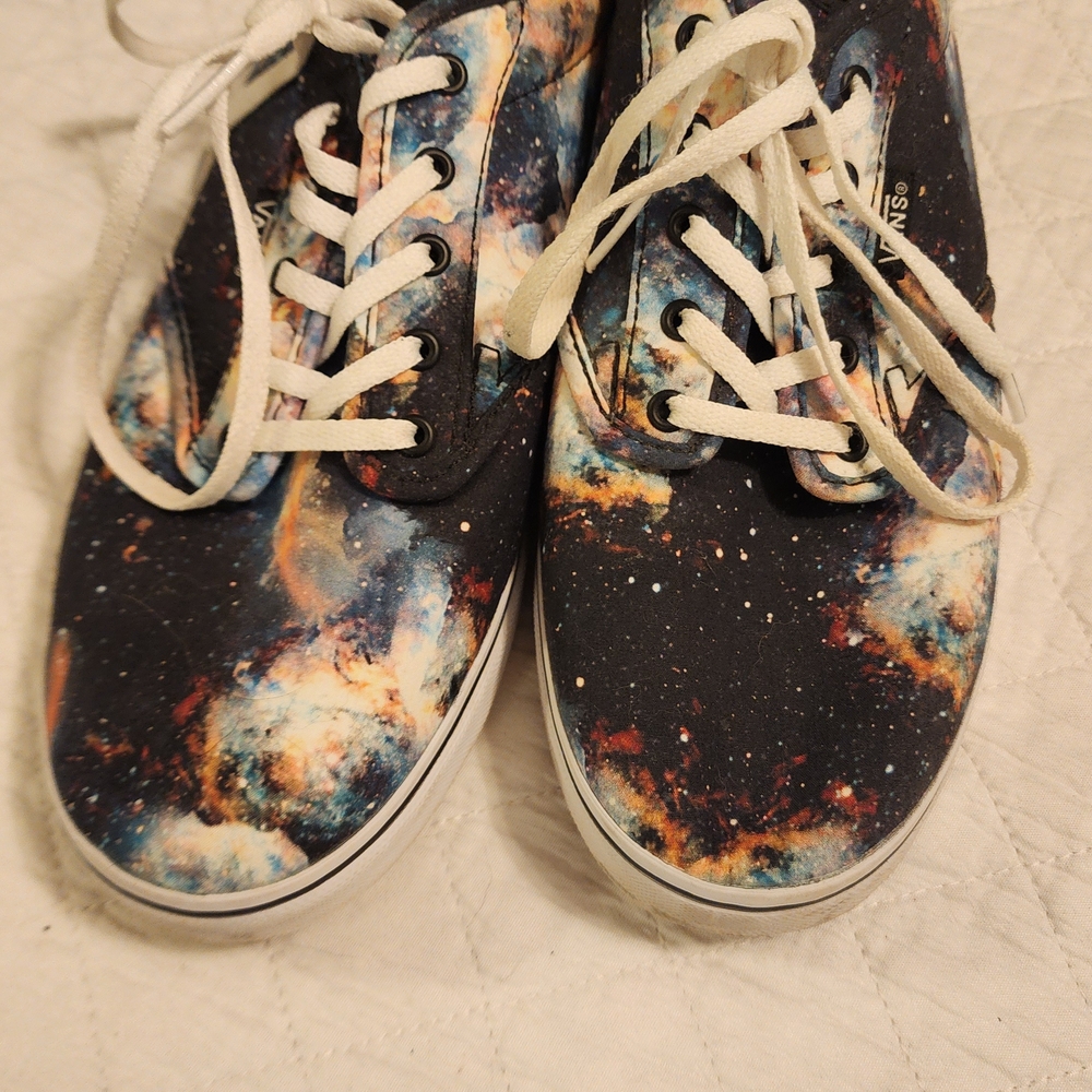 Vans Galaxy Print Sneakers - Black and White